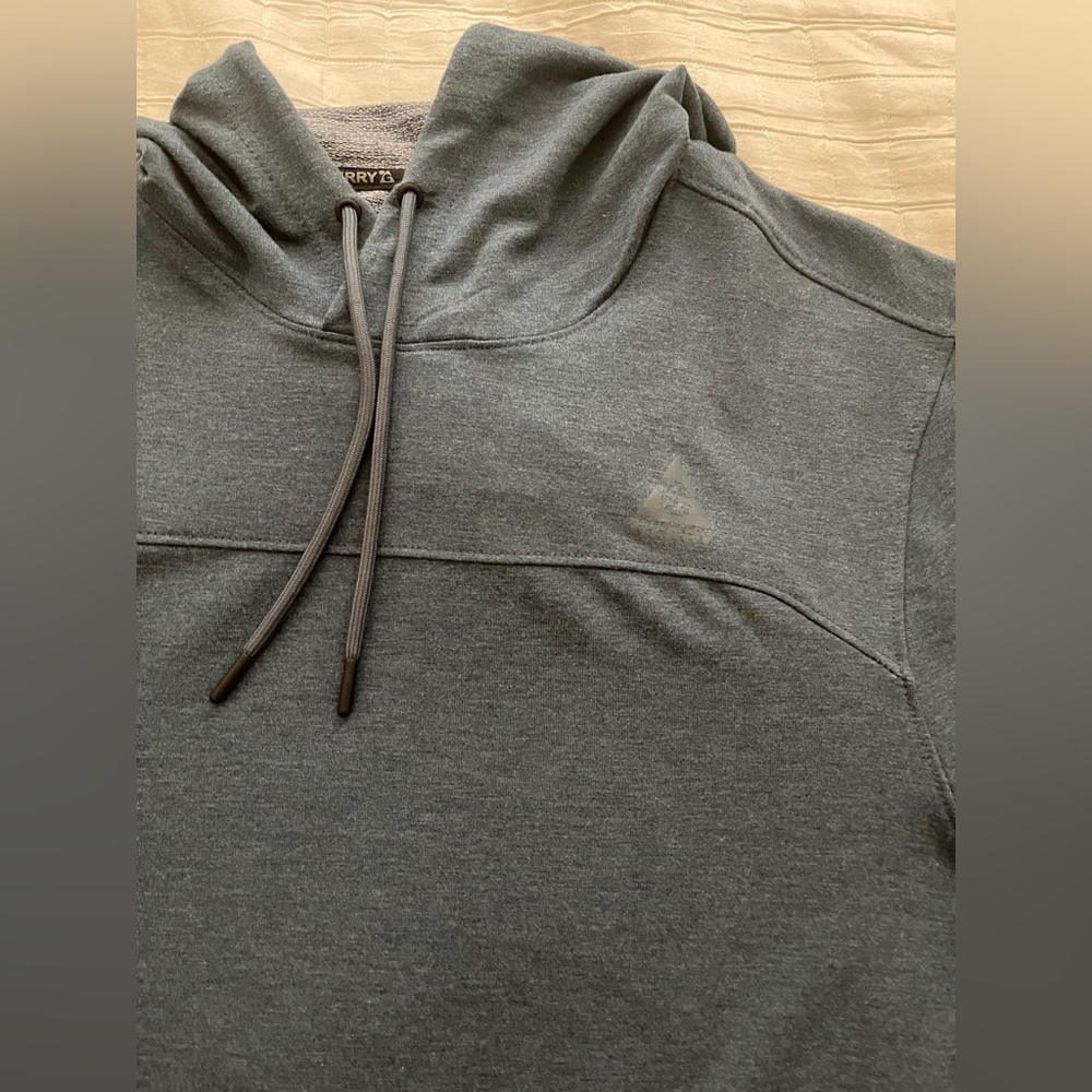 Gerry Mens Hooded Sweatshirt Pullover Large Green Lightweight Activewear - Picture 4 of 4